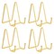 Decolore 4 Pack 4 Inch Display Stands Gold Plate Stands Metal Frame Holder Stand for Picture, Decorative Plate, Photo Easel, Artistic Work Display Stand, Picture Frames